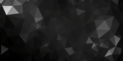 Abstract grayscale geometric polygonal background with subtle light variations and a low-poly design aesthetic