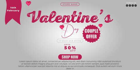valentine's day sale post, cover, editable template,14 february post, couples salee offer post