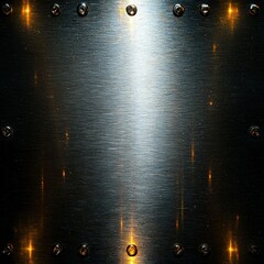 Obraz premium Shiny Metallic Surface with Reflection and Textured Details