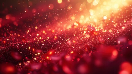 Red Gold Glitter Sparkle Background Festive Shimmering Texture