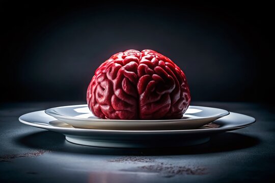 Exotic Monkey Brain Dish Silhouette, Dark Food Photography, Silhouette Food, Surreal Food,  Monkey Silhouette, Plate Silhouette,  Unusual Cuisine,  Shadow Food Photography