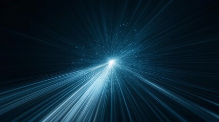 Obraz premium Abstract Light Rays Burst Glowing Energy Starry Night Sky Cosmic Background