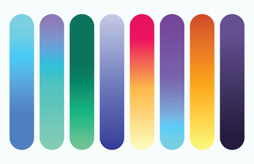 Fototapeta premium Set of multicolor gradients