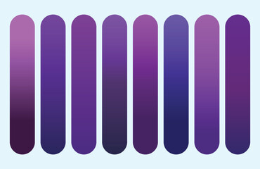 Set of vibrant gradients swatches or buttons