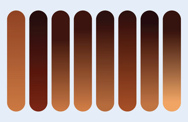 Set of vibrant gradients swatches or buttons