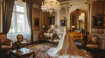 Royal Wedding Dress in Palace Room 