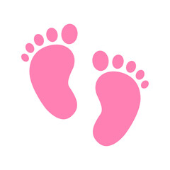 Baby girl footprint icon