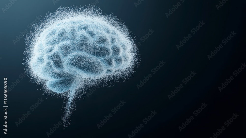 Poster abstract brain structure neural network mind intelligence concept