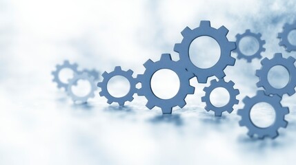 Interlocking Gears Teamwork Mechanism Industry Technology Abstract Background