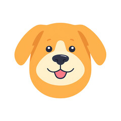 simple cartoon cute dog vector illustration isolated transparent background
