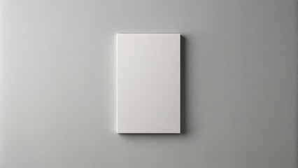 Blank white rectangular surface against a light grey backdrop, ideal for showcasing product designs or presentations