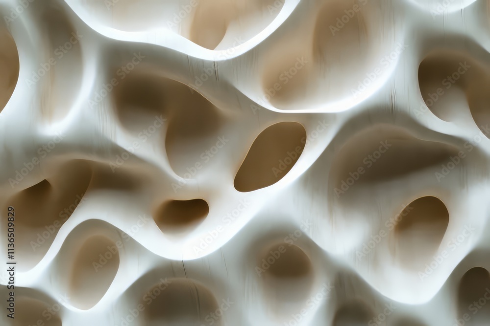 Aufkleber unique 3d texture showcasing raised organic shapes that resemble natural tree bark patterns