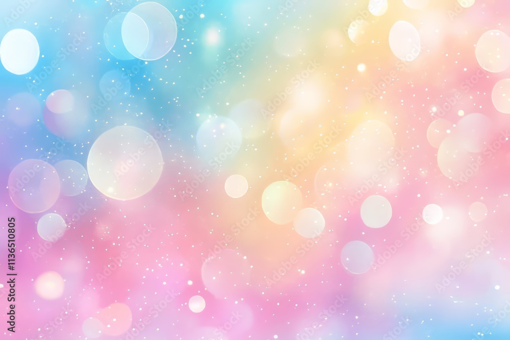 Poster soft bokeh lights create a dreamy atmosphere with colorful blurred circles for artistic backgrounds