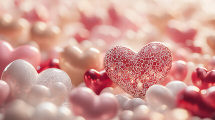 Fototapeta premium Romantic Heart Shapes - Love and Valentine’s Day Theme