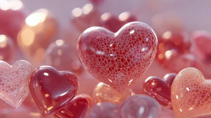 Romantic Heart Shapes - Love and Valentine’s Day Theme