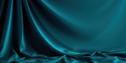 Teal Silk Drape Abstract Background for Elegant Designs