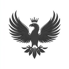Obraz premium Majestic crowned eagle heraldic emblem.