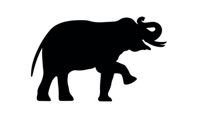 Elephant Silhouette vector illustration set isolated on white background-Elephant Silhouette Silhouette, Files for Cutting Cricut and Silhouette, Isolated on white background, Calligraphy t shirt desi