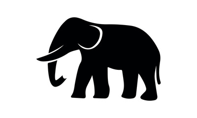 Elephant Silhouette vector illustration set isolated on white background-Elephant Silhouette Silhouette, Files for Cutting Cricut and Silhouette, Isolated on white background, Calligraphy t shirt desi