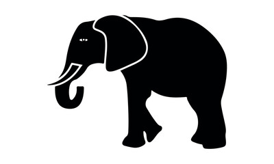 Elephant Silhouette vector illustration set isolated on white background-Elephant Silhouette Silhouette, Files for Cutting Cricut and Silhouette, Isolated on white background, Calligraphy t shirt desi