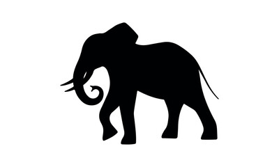 Elephant Silhouette vector illustration set isolated on white background-Elephant Silhouette Silhouette, Files for Cutting Cricut and Silhouette, Isolated on white background, Calligraphy t shirt desi