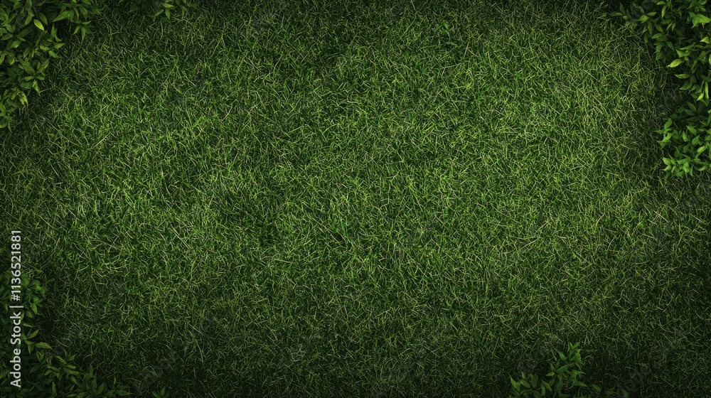 Poster Simple grass background with even lighting, perfect for text overlays 