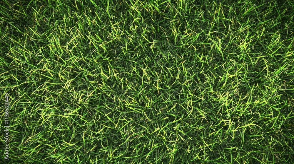 Poster fresh grass background with slight shadows and a light breeze effect