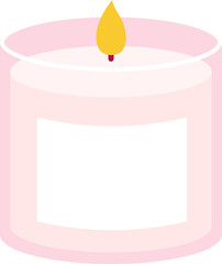 scented candle  flat icon vector.
Transparent background.