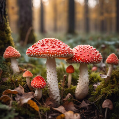 Pilze - Herbstwald voller faszinierender Fliegenpilze