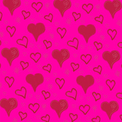 Vector, hand drawn background. grungy background with hand drawn pattern in the shape of heart. Background, seamless, heart, love, romance.