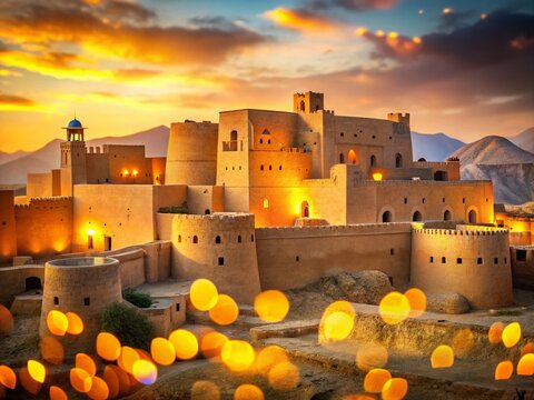 Ibri Castle Oman: Stunning Bokeh Photography, Historic Architecture, Ancient Fortress, Oman Travel, Middle East History