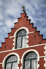Colorful house in Brugge, Belgium