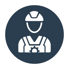 Engineer Serviceman Icon - Vector Illustration for Service Projects