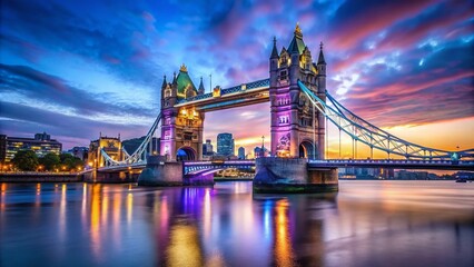 London Tower Bridge Panorama Blue Hour Photography - Stunning Cityscape Image