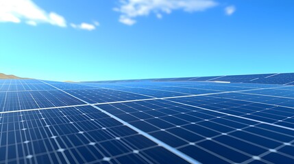 A solar panel is on the ground