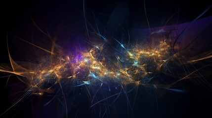 Abstract rainbow colored light waves on black background, banner, wallpaper, phone background