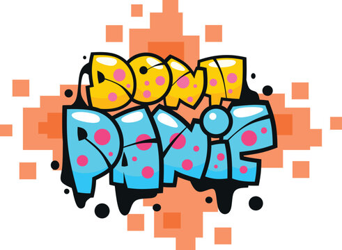 dont panic word graffiti text font sticker illustration