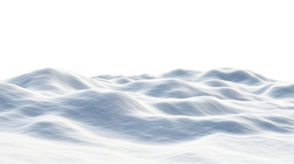 Snow landscape, isolated on transparent background