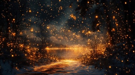 Magical Amber Lights Create Dreamy Backdrop for New Year s