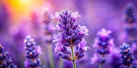 Obraz premium Macro Lavender Flower Photography: Close-up Purple Bloom Images