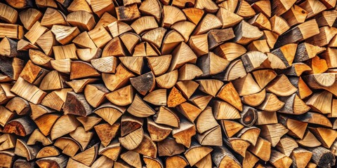 A Stack of Tightly Packed Firewood, Ready for Winter's Embrace