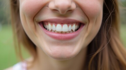 A woman's sincere smile