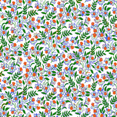 Seamless Pattern Vintage Desin Print For Fabric Textile 
