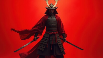 Fototapeta premium Portrait of an Ancient Samurai