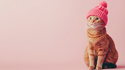 Commercial Photo of an Orange Cat Wearing a Christmas Sweater