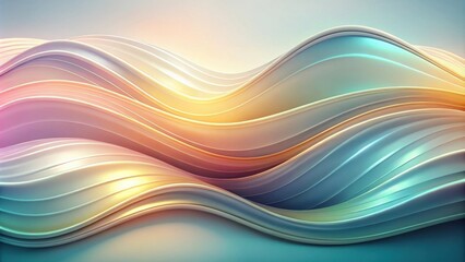 Abstract Fluid Wave Design Elegant Pastel Hues and Smooth Curves
