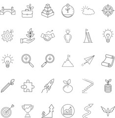 Fototapeta premium Business Growth Strategy Icons Planning, Success, and Innovation