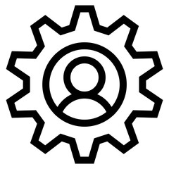 gear with  user icon