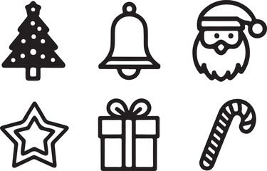 Naklejka premium an illustration of a row of christmas