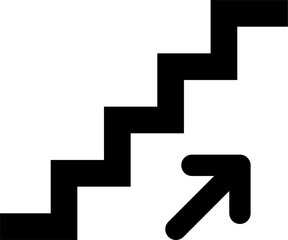 stairs up sign isolated on white background. vector ilustration. 